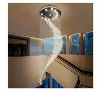 Watch Winders for Men and Women Staircase Crystal Chandelier Luxury Spiral Hall Lamps Living Room Dining Room Hanging Wire Crystal Lamps(Dia40 H120 5bulbs)