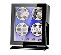 Watch Winders,Watch Winder Box Automatic Rotate Wood Watch Winder Box Self Winding Watch Box Wood Shell Leather