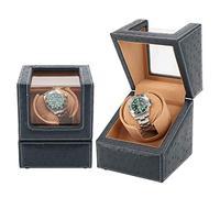 Watch Winders Watch Winders for Automatic Watches Single Premium Ostrich Leather Exterior and Soft Flexible Watch Pillows