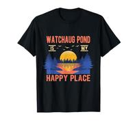 Watchaug Pond Is My Happy Place Camping Sayings Camper T-Shirt