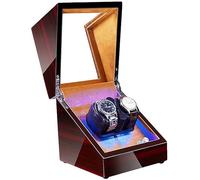 Watcher Winder Double Watch Winner pour 2 Montres automatiques avec rétro-éclairage intérieur Soft Flexible Watch Oreiller Double Alimentation Good Times Watch Winder