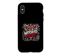 Watchers Above Heaven n'est Pas Silent Eye Flames Coque pour iPhone X/XS