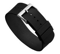 WatchGecko TidalPass Bracelet de montre militaire britannique FKM en caoutchouc, étanche, polyvalent et élégant, peut être porté de 2 façons, 20 mm, Caoutchouc, Pas de gemme