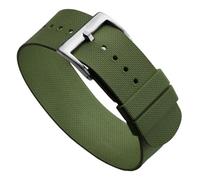 WatchGecko TidalPass Bracelet de montre militaire britannique FKM en caoutchouc, étanche, polyvalent et élégant, peut être porté de 2 façons, 22mm, Caoutchouc, Pas de gemme