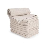 watchget Barista Lot de 10 chiffons de nettoyage en microfibre gaufrée pour expresso pour cuisine, café, bar, machine à café, kaki (30,5 x 30,5 cm)