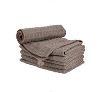 watchget Barista Lot de 6 chiffons de nettoyage en microfibre gaufrée pour cuisine, café, bar, machine à café, marron (30,5 x 30,5 cm)