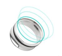 watchget Entonnoir de dosage à expresso 58 mm, anneau de dosage magnétique puissant pour porte-filtres à expresso de 58 mm, entonnoir en acier inoxydable, outils à expresso de 33 mm de haut, argenté