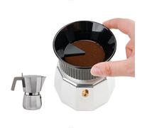 watchget Entonnoir de dosage pour cafetière à moka - Entonnoir de dosage en plastique - 60 mm - Récepteur de poudre et outil de distribution pour 6 tasses - Noir
