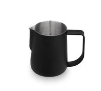 watchget Pichet à mousse de lait 250 ml en acier inoxydable pour expresso, lait, café, cappuccino, latte, art barista, pichet à vapeur pour mousser le lait, noir