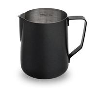 watchget Pichet à mousse de lait en acier inoxydable 946 ml | Balance interne transparente, pichets à vapeur pour café au lait, cappuccino, latte, art, barista, café, bar, 900 ml, noir