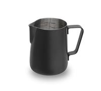 watchget Pichet à mousser le lait 350 ml - Pichet vapeur pour expresso en acier inoxydable pour cappuccino, latte art, accessoires pour machine à café, pot à lait, tasse à lait, noir