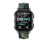 WATCHMARK Smartwatch Montre Ultra Vert Camo Militaire Bracelet en Silicone Modes Sport Robuste IP67