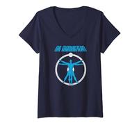 Watchmen Dr. Manhattan Distressed T-Shirt avec Col en V