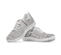 Watdotory Chaussures de marche légères à motif rétro en maille respirante pour adulte - Baskets quotidiennes - Baskets de course en plein air pour homme et femme, Journal d'art, 35 EU