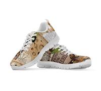 Watdotory Chaussures de marche légères à motif rétro en maille respirante pour adulte - Baskets quotidiennes - Baskets de course en plein air pour homme et femme, Journal drôle, 38 EU