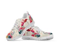 Watdotory Chaussures de marche légères en maille respirante pour adulte - Baskets quotidiennes pour homme et femme, Art Flamingo Fleur, 37 EU