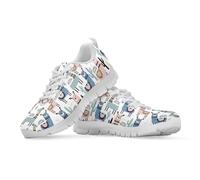 Watdotory Chaussures de marche légères en maille respirante pour adulte - Baskets quotidiennes pour homme et femme, Art abstrait Alpagas, 35 EU