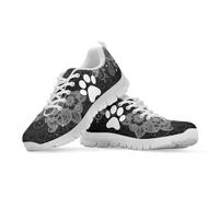 Watdotory Chaussures de marche légères en maille respirante pour adulte - Baskets quotidiennes pour homme et femme, Classique Mandala Gris, 10 UK Wide