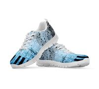 Watdotory Chaussures de marche légères en maille respirante pour adulte - Chaussures de course en plein air pour homme et femme, Note de musique fantaisie Piano Bleu, 46 EU