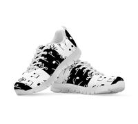 Watdotory Chaussures de marche légères en maille respirante pour adulte - Chaussures de course en plein air pour homme et femme, Note de musique blanche et noire, 37 EU