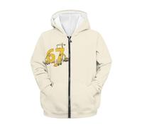 Watdotory Sweat à capuche zippé confortable à manches longues avec poches pour garçons de 8 à 16 ans, Pelle chargeuse Six Seven, 11-13 ans