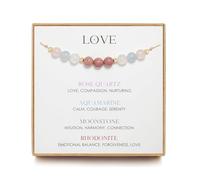 WATEFOER Bracelet de Pierre de Lune, Bracelet d'espoir pour Femme, Bracelets de Cristal Attraction de l'Amour, Bracelets de Protection, Cadeau de Grossesse Saine (Amour)