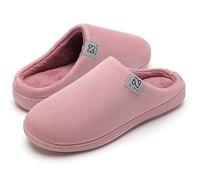 WateLves Chaussons Homme Pantoufle Femmes Hiver Court Peluche mémoire Mousse Chaud Coton Mixte Adulte (Rose clair, 40/41EU)