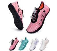 WateLves Chaussures Pieds Nus Chaussures De Course Hors Route Hommes Femmes Chaussures d'eau Pieds Nus Natation Plage SéChage Rapide Respirant AntidéRapant Hommes Femmes(Couleur Rose 41)