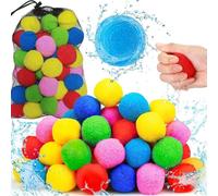 Water Balls for Kids, Instant Refill Multicolor Soft Pool Balls with Storage Bag, Reusable Beach Toys for Outdoor Games with Family, Girls, Boys, Adults, and Children