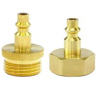 Water Blowout Quick Connect Plug Fittings for Air Compressor, Winterize Kit for RV, Camper, Outdoor Plumbing, Garden Hose, and Sprinkler Systems (One Pair)