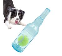 Water Bottle Dog Toy - Portable Puppy Chew Squeaky Cruncher, Interactive Play Accessory | long lasting Bite Resistant Pet Chewing Toy Bottle with Ball for Aggressive Chewers Fun Entertainment Exercise