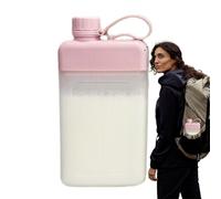 Water Bottle - Food Grade PP, 21x10cm Running Water Bottle 450ml Capacity | Leak-Proof And Portable Sports Bottles, Flat Travel Mug For Fitness, Gym, Running, Outdoor Activities, Daily Hydration