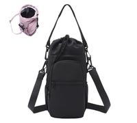 Water Bottle Shoulder Bag - The Ultimate Outdoor Companion, Portable Water Bottle Sling Bag with Strap for Hiking, Travel, Gym, Daily Carry (Black)