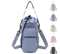 Water Bottle Shoulder Bag - The Ultimate Outdoor Companion, Water Bottle Carrier Bag with Strap and Phone Pocket for Camping Outdoor Sports (Blue)