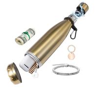 Water Bottle Stainless Steel, Insulated Cup with Hidden Storage Compartment, Leakproof Double Wall Container, Travel Flask with Concealed Stash Holder for School Camping Workplace