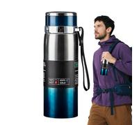 Water Bottle Stainless Steel, Travel Cup with Leak Proof Vacuum Insulated Design, Sturdy Portable Bottle with Strap for Kids, Adults, School, Sports, Biking, Camping, Outdoor Travel Use