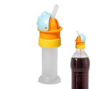 Water Bottle Topper, Spill Proof Spout Lid, 4.4X1.96X1.96 inch Reusable Cap with Straw, Universal Bottle Top with Leakproof Seal, Drink Spout Flow, Cute Bottles Accessory for Hydration Use
