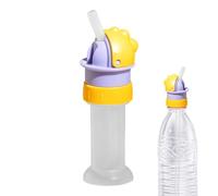 Water Bottle Topper, Spill Proof Spout Lid, 4.4X1.96X1.96 inch Reusable Cap with Straw, Universal Bottle Top with Leakproof Seal, Drink Spout Flow, Cute Bottles Accessory for Hydration Use
