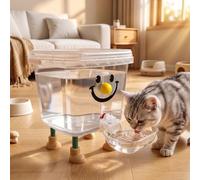 Water Bowl for Cats, Auto Fill Dispenser for Home Pets (Yellow,5L) | Large water capacity, auto refill, no spill bowl, easy to wash, daily home use, quiet water flow