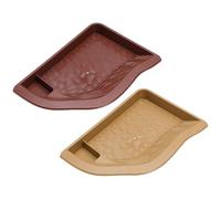 Water Bowl - Natural Stone Textured, Easy Clean Hydration, Realistic Landscape Design with Wide Shallow Basin, Bathing Pool for Bearded Dragon Turtle Snake Gecko Terrarium Habitat, 1.1 inches