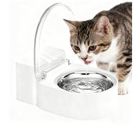 Water Bowls for Cats, Automatic Flow Water Bowl, Toilet Shape Non Spill Dish for Pets, Sturdy Funny Drinking Feeder, Cat Bowl with System for Home Bathroom Kitchen Corner