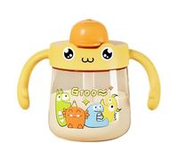 Water Cup Dinosaur - Student Drinking Handle Scale 10 Oz | Cartoon Bottle Leakproof Milk | Straw Summer Easy-Hold Grips Tight-Fitting Lid | Even Hydration Kids Over 6 Months | PPSU Material 30