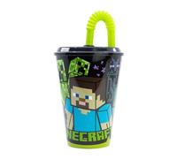 Water Cup With Straw For Kids Stor 40430 430 Ml Minecraft (Black)