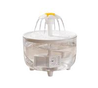Water Dispenser for Cats, Circular Transparent Fountain with Pump, Large Capacity Pet Water Feeder, Automatic Hydration Station for Dogs, Kittens, Puppies, PP Material, 6.3x5.91x5.91in