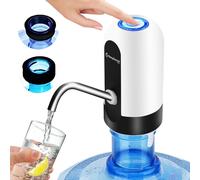 Water Dispenser,Water Dispenser with 2 Adapters,Automatic Water Pump Portable USB Rechargeable Water Dispenser,Bottles for Camping,Home and Office,White.[F148]