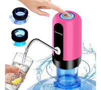 Water Dispenser,Water Dispenser with 2 Adapters,Automatic Water Pump Portable USB Rechargeable Water Dispenser,Bottles for Camping,Home and Office,Magenta.[F70]