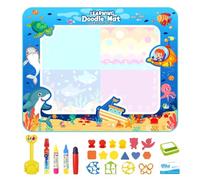 Water Doodle Mat - Tapis de dessin - Fournitures d'art pour les tout-petits - Tapis de dessin réutilisable pour apprentissage précoce - Peinture
