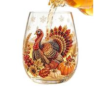 Water Drinking Glasses Funny Cute - Harvest Anti-Tip Fall Table Decor Clear