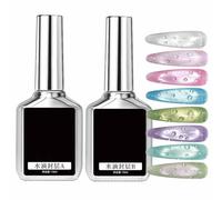 Water Drop Top Coat Gel - 2Pcs Manicure Liquid | UV Nail Finish