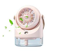 Water Fan - Handheld Battery Operated Cooling, Portable Fan Personal Desk Accessories with Integrated Mist Spray, Lightweight Handheld Cooling Tool, Quiet Desktop Airflow Device for Summer Outdoor